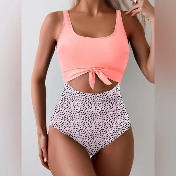 **Eomenie** One Piece Swimsuit Tummy Control Slimming Bathing Suit Cutout Large - Picture 1 of 6